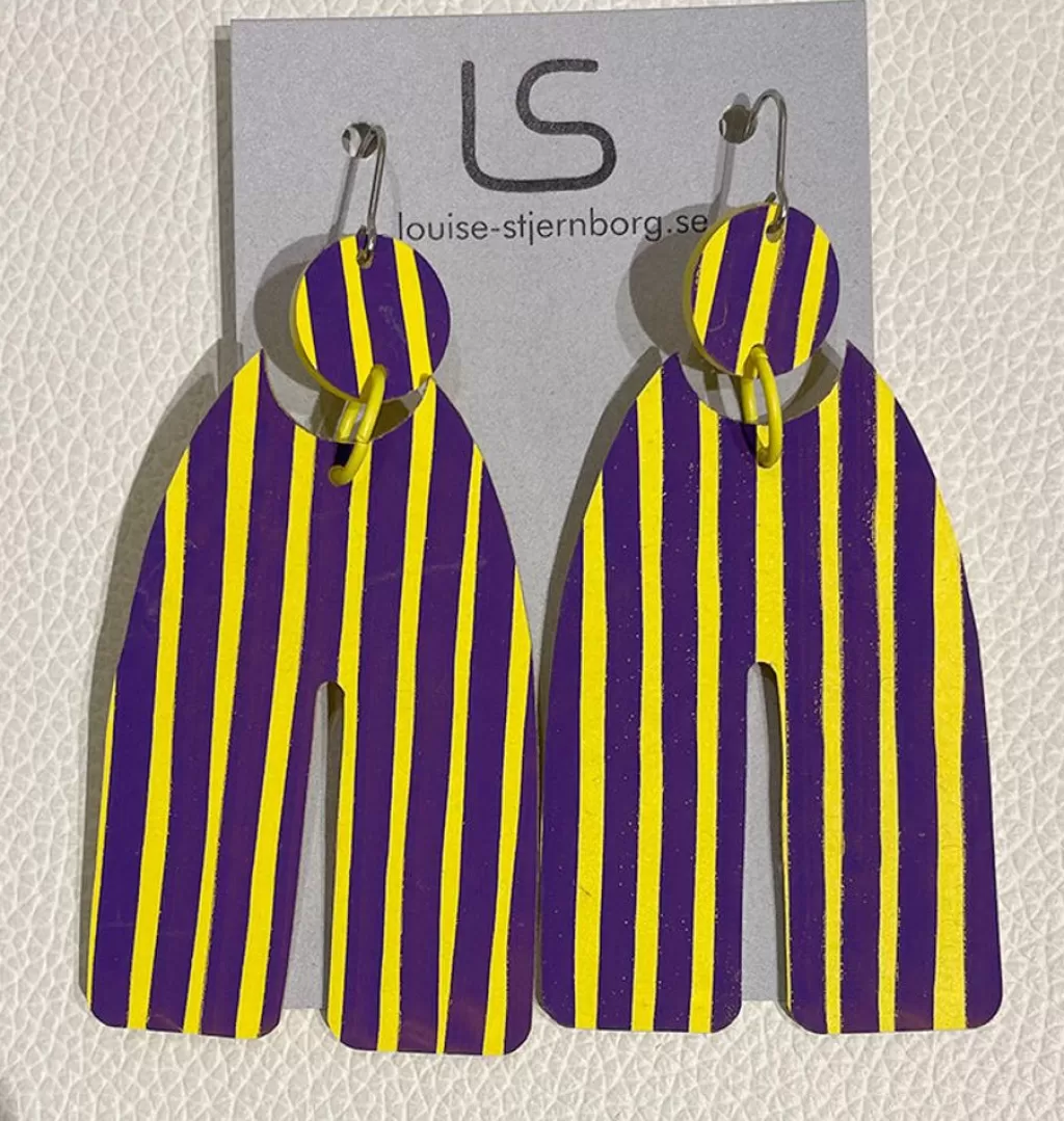 Best Louise Stjernborg Water Colors Earrings Purple Yellow